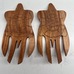 Wood Salad Serving Forks Hawaiian Gifts Home Kitchen Decor